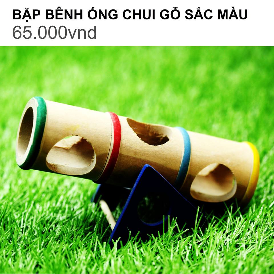 BẬP BÊNH ỐNG CHUI GỖ SẮC MÀU