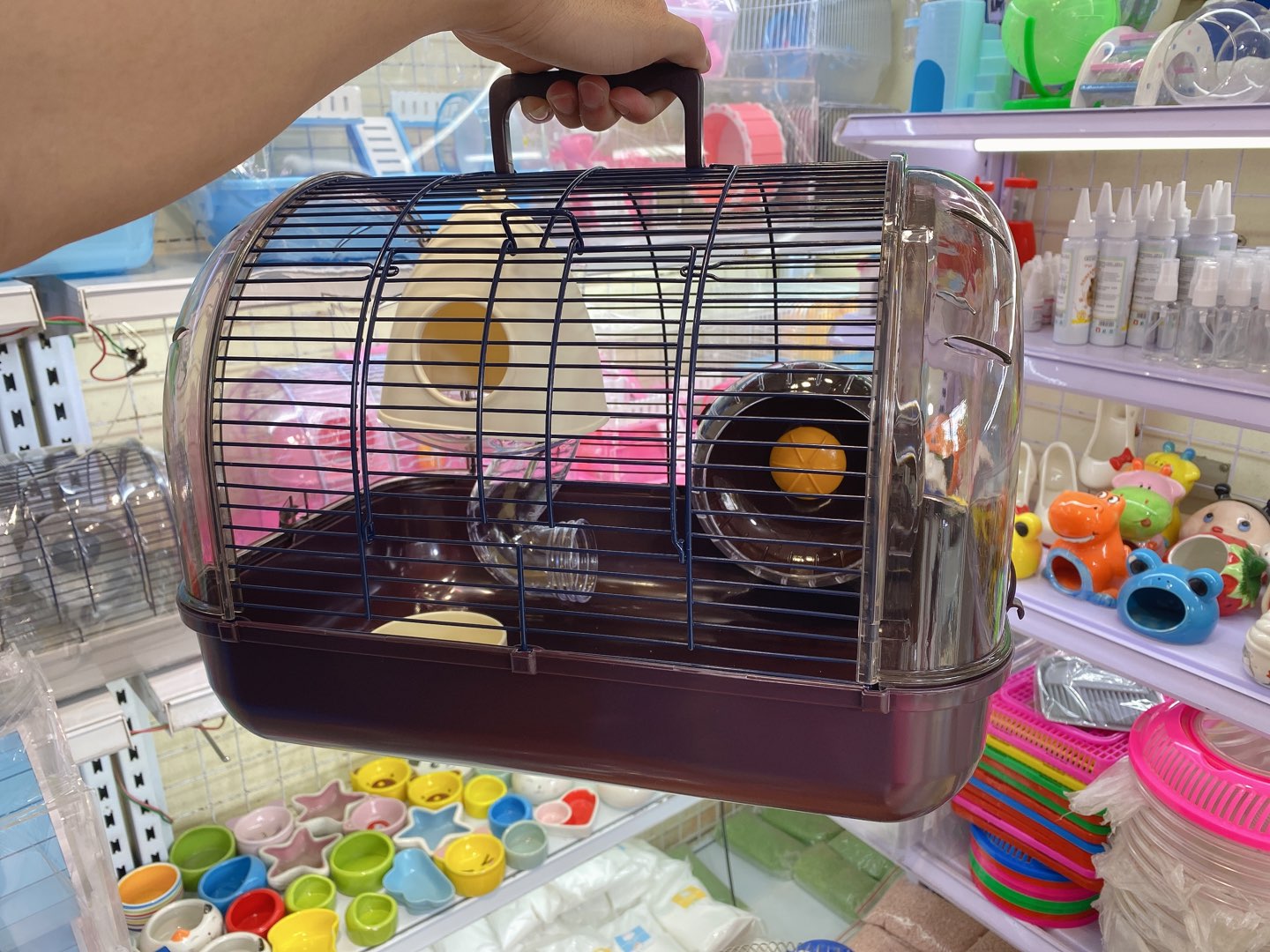 Lồng phi thuyền lớn màu nâu cho hamster