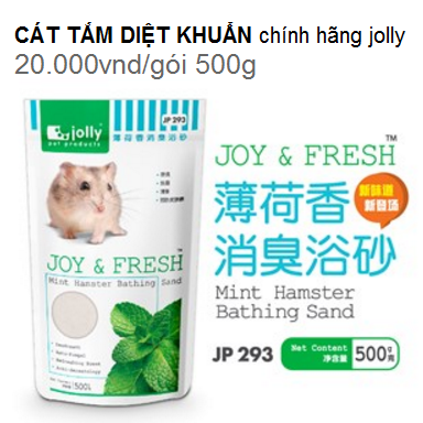 CÁT TẮM JOLLY DIỆT KHUẨN HƯƠNG BẠC HÀ 500G