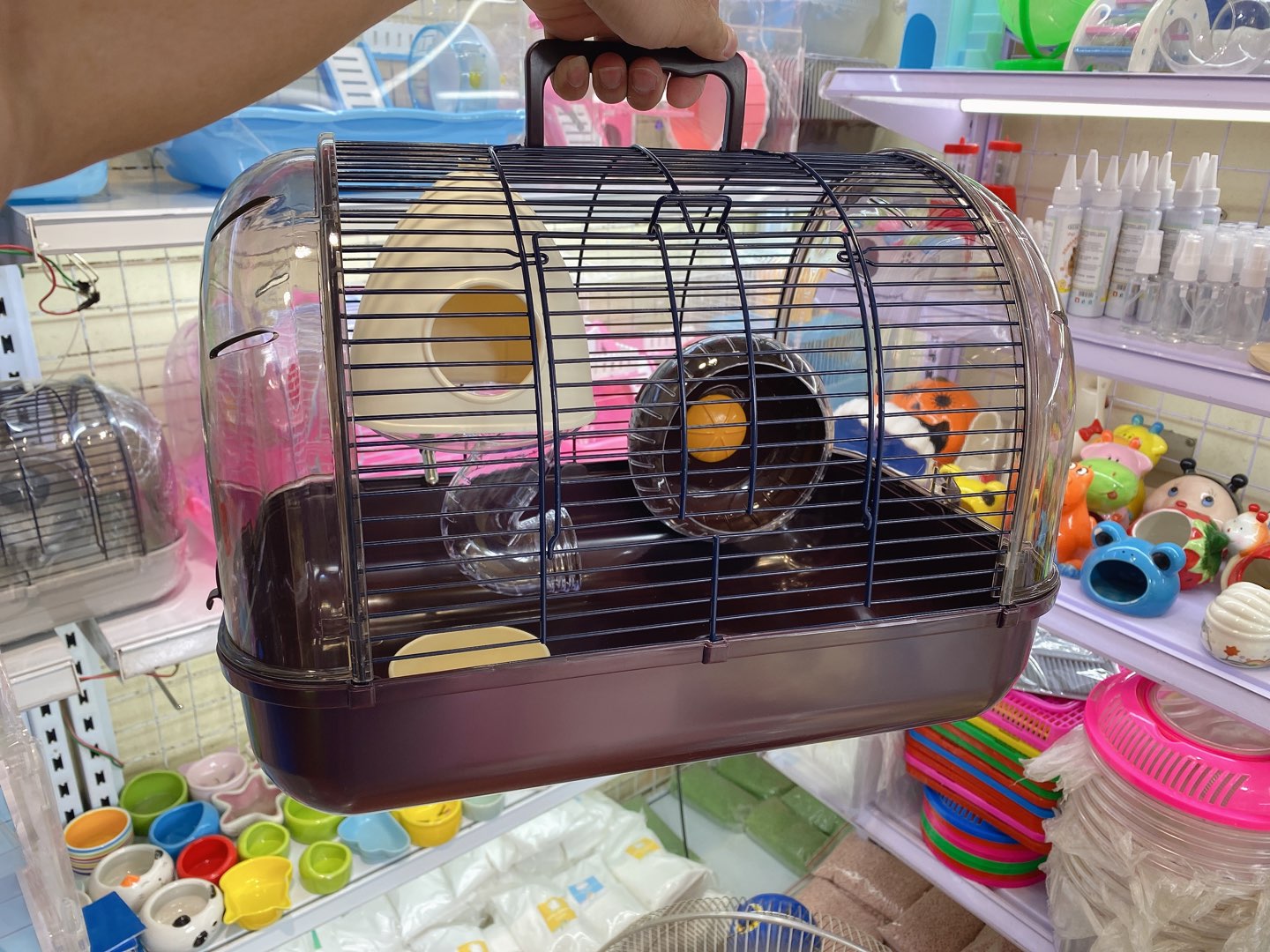 Lồng phi thuyền lớn màu nâu cho hamster