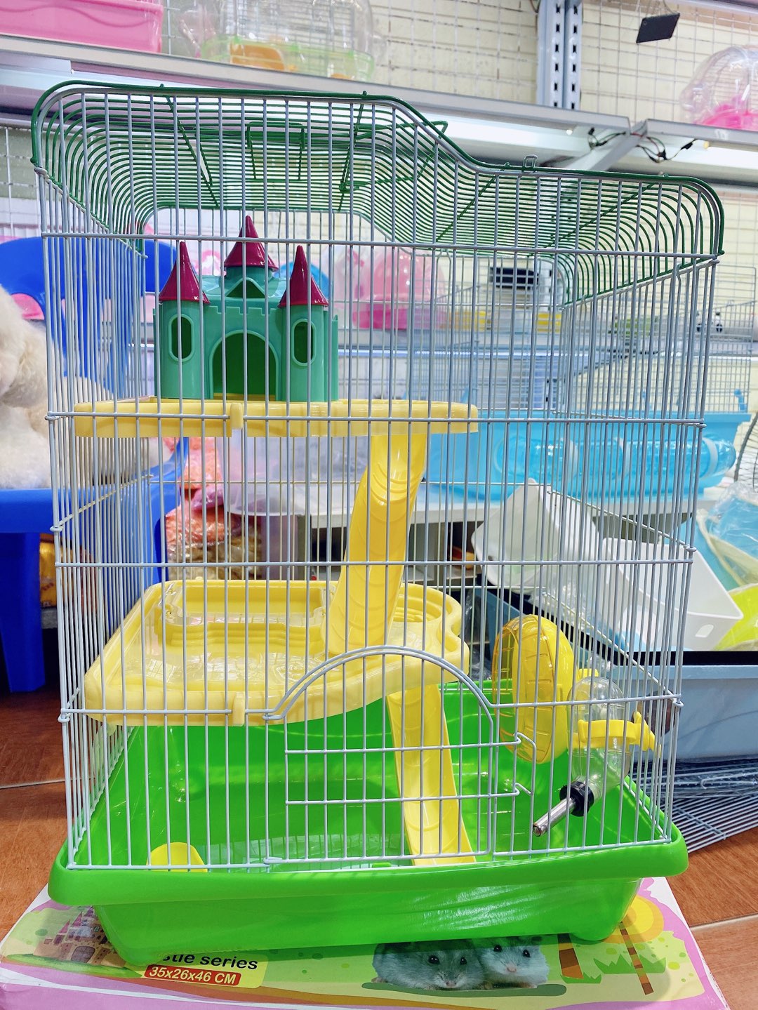Lồng lâu đài 3 tầng cho hamster