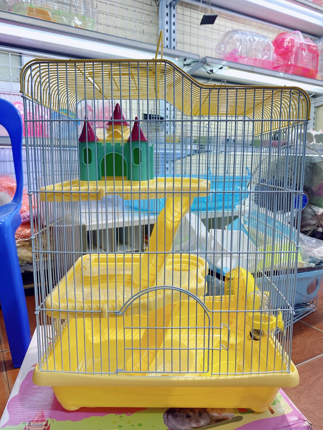 Lồng lâu đài 3 tầng cho hamster