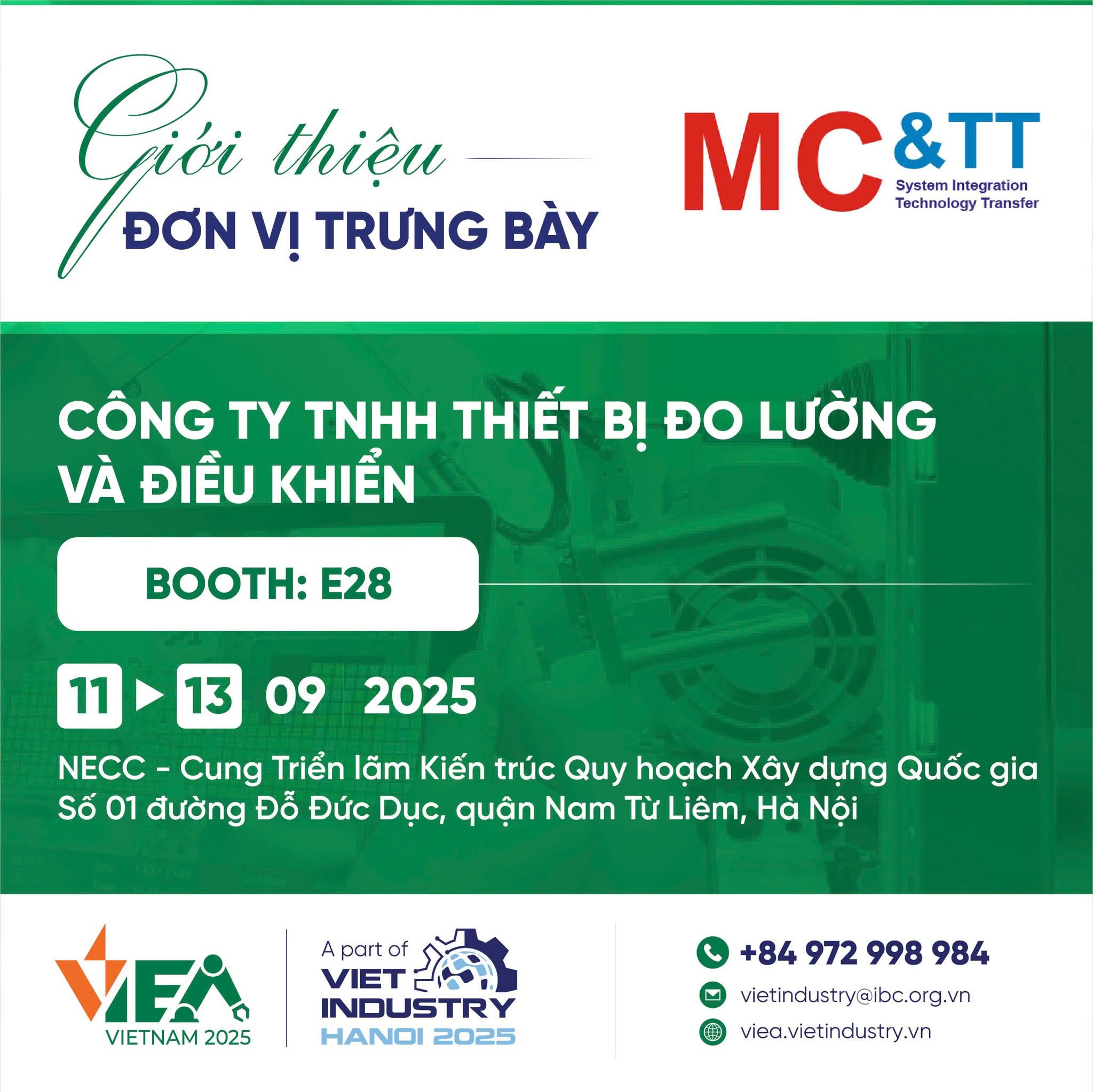 MC&TT tham dự Triển lãm Công nghiệp Quốc tế Viet Industry 2025
