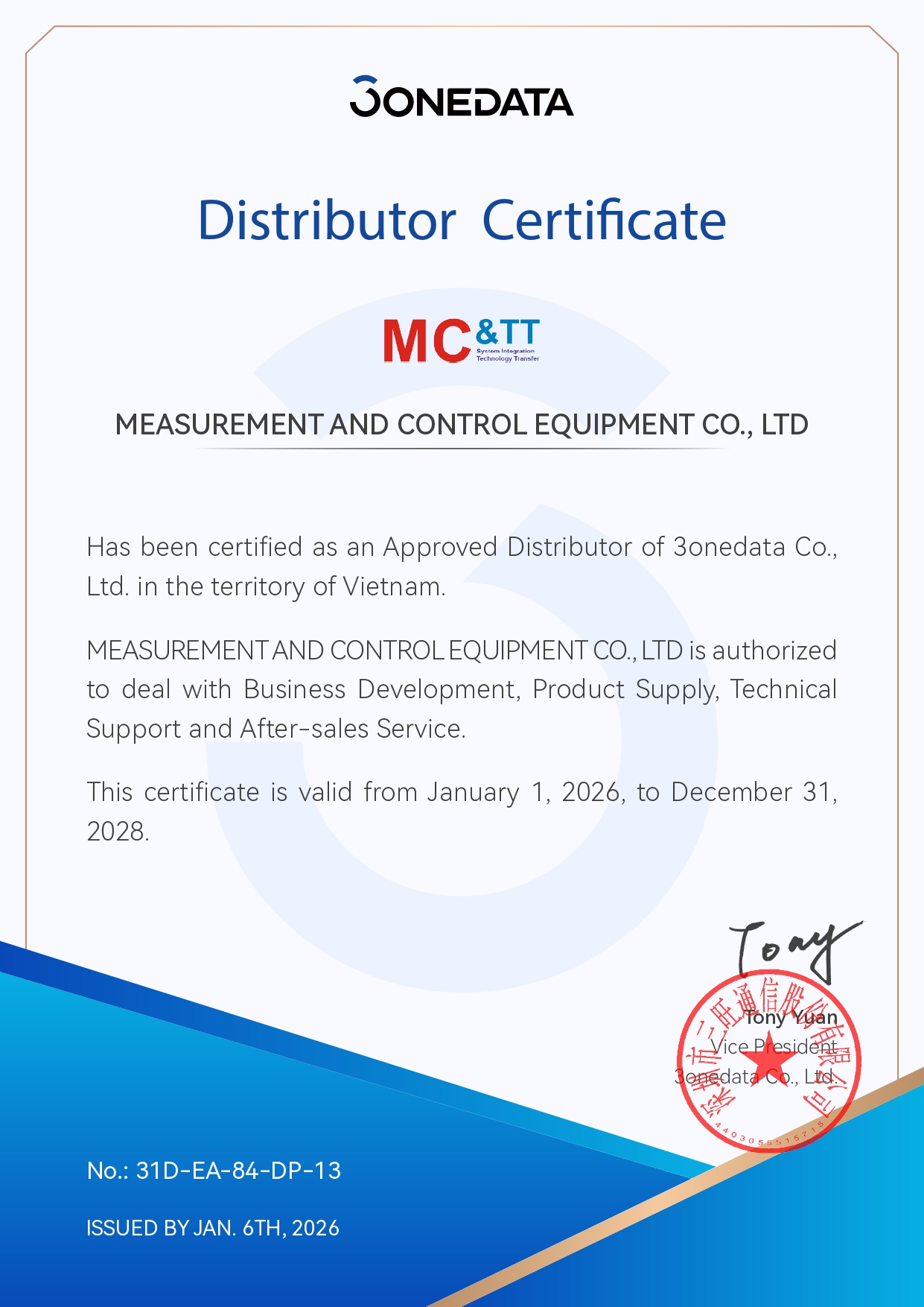 3Onedata Việt Nam – MC&TT phân phối chính thức