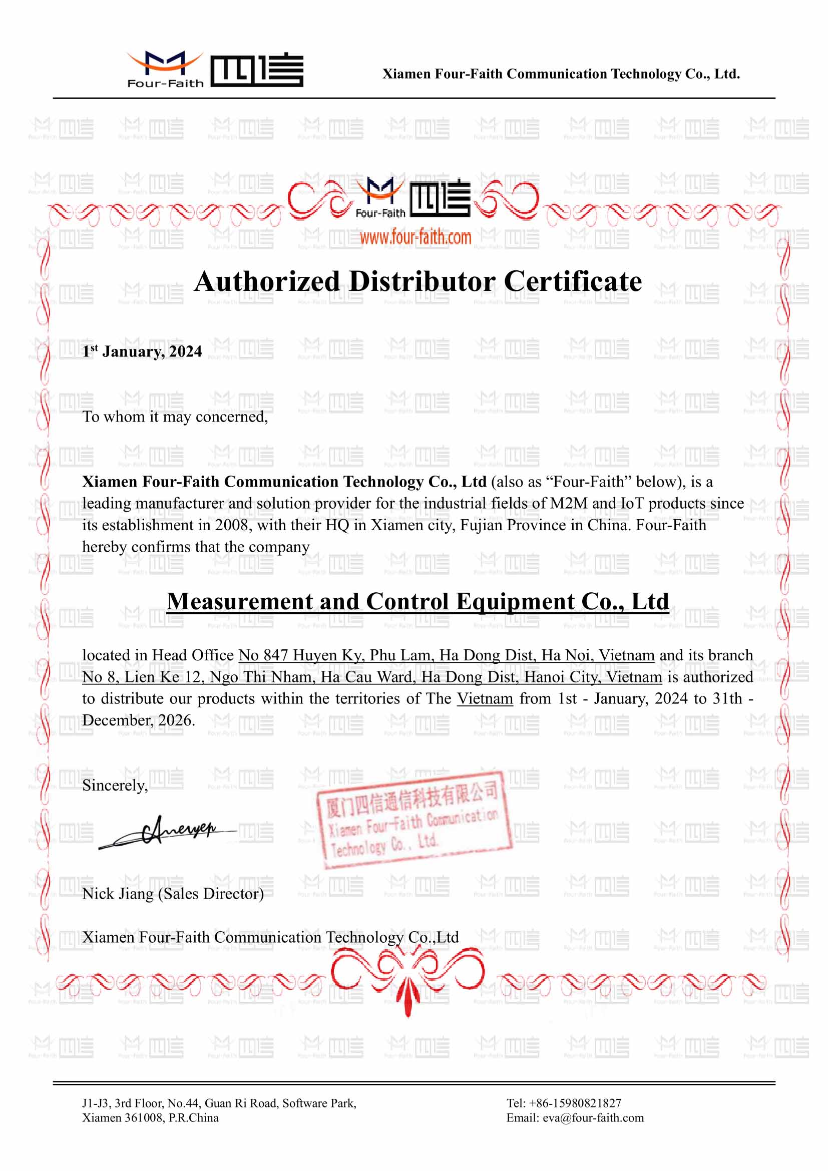 Four-Faith Việt Nam – MC&TT phân phối chính thức