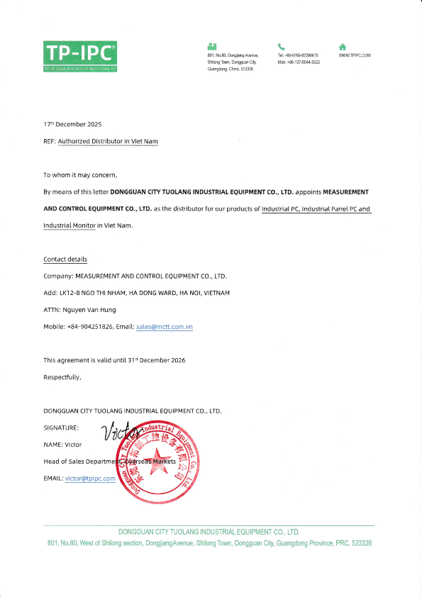 TP-IPC Việt Nam – MC&TT phân phối máy tính công nghiệp