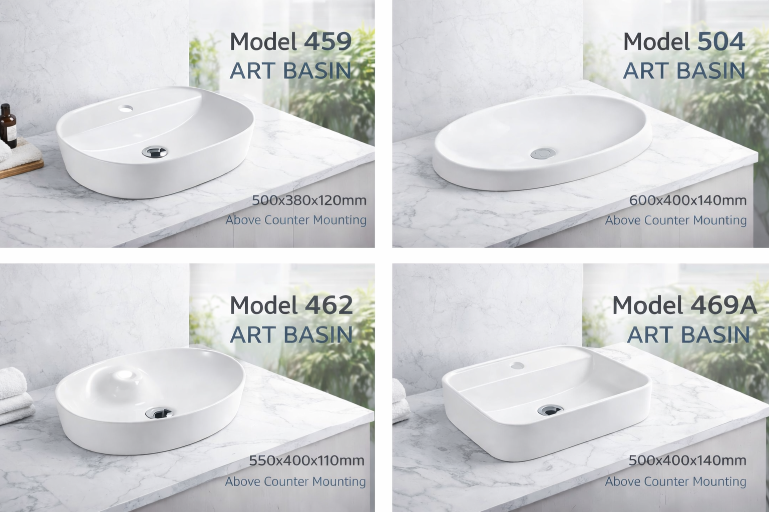 BỘ SƯU TẬP CHẬU LAVABO HADO-UNIONE