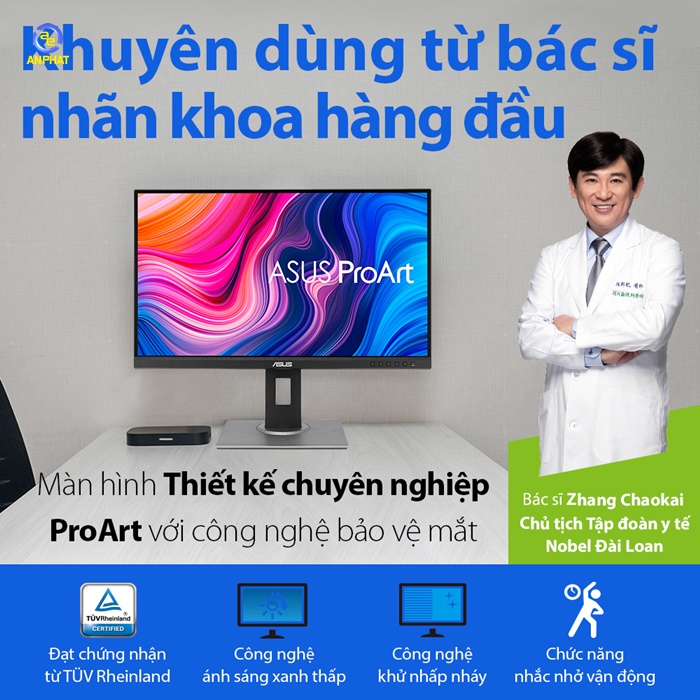 Màn Hình Chuyên Đồ Họa ASUS ProArt PA279CV (27 inch-4K-IPS-100% sRGB-100% Rec. 709-Color Accuracy ΔE < 2-Calman Verified)