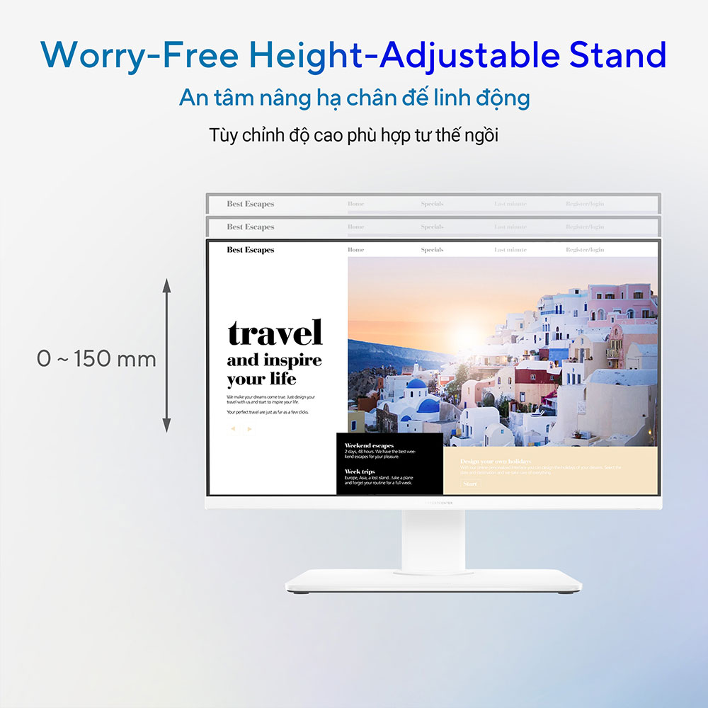 Máy tính để bàn All in one Asus P440VAK-WPC043W (Intel Core i5-13420H | 8GB | 512GB | White | Non-touch screen | 23.8-inch | Normal Stand | 2Y OnSite Service)