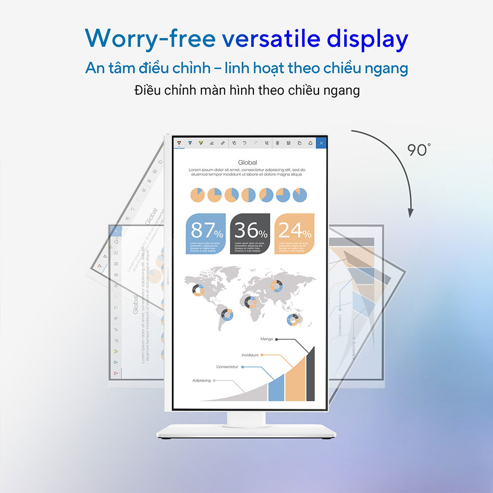 Máy tính để bàn All in one Asus P440VAK-WPC043W (Intel Core i5-13420H | 8GB | 512GB | White | Non-touch screen | 23.8-inch | Normal Stand | 2Y OnSite Service)