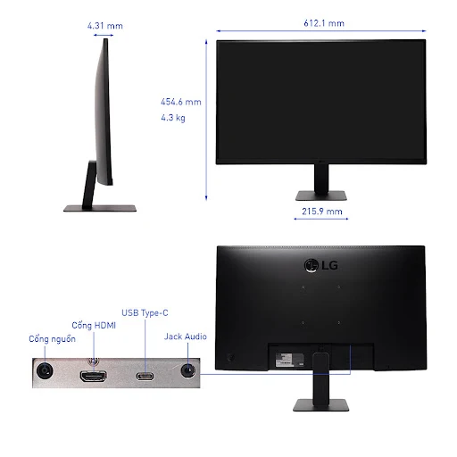Màn hình LG 27U631A-B 27 inch (2K/ IPS/ 100Hz/ 5 ms)
