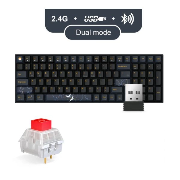 Bàn phím cơ không dây Dual Mode Newmen GM1000 G-Pro Silvery Switch (Hạc Vũ Ánh Trăng)