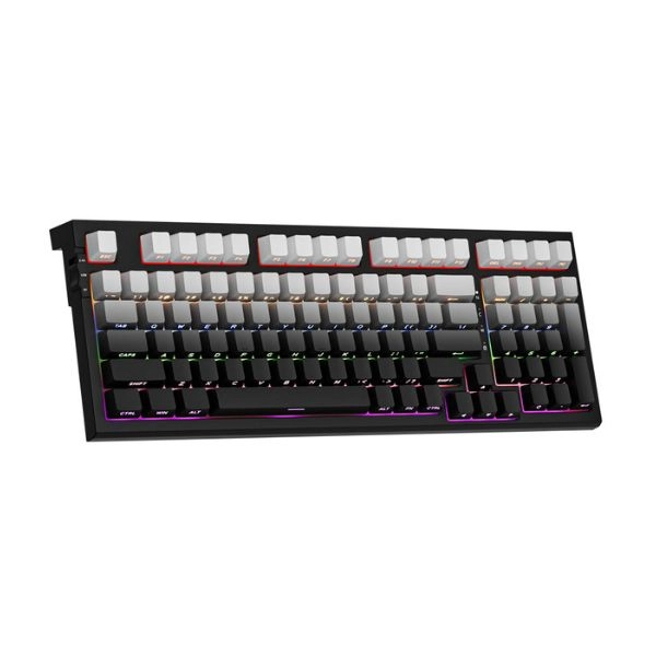 Bàn phím cơ Tri-Mode Mechanical Gaming Newmen GM328 Plus Blue Switch Gradient Gray