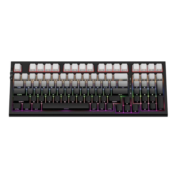 Bàn phím cơ Tri-Mode Mechanical Gaming Newmen GM328 Plus Blue Switch Black – Apricot – Blue