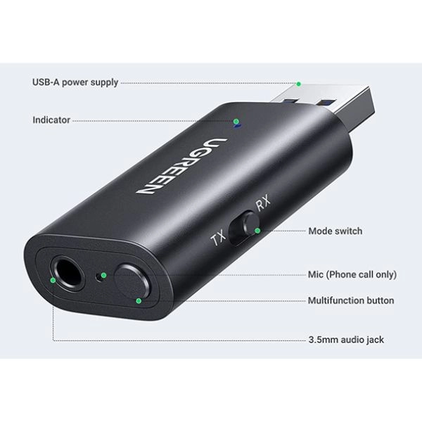 Bộ thu phát 2 trong 1 bluetooth 5.1 Ugreen 60300