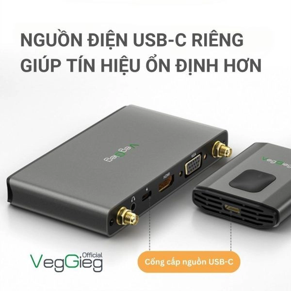 Bộ thu phát tín hiệu HDMI sang VGA không dây VegGieg V-Z5