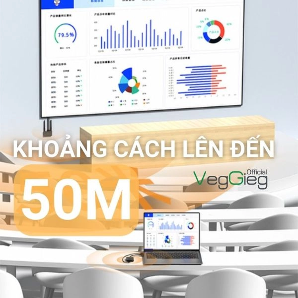 Bộ thu phát tín hiệu HDMI sang VGA không dây VegGieg V-Z5