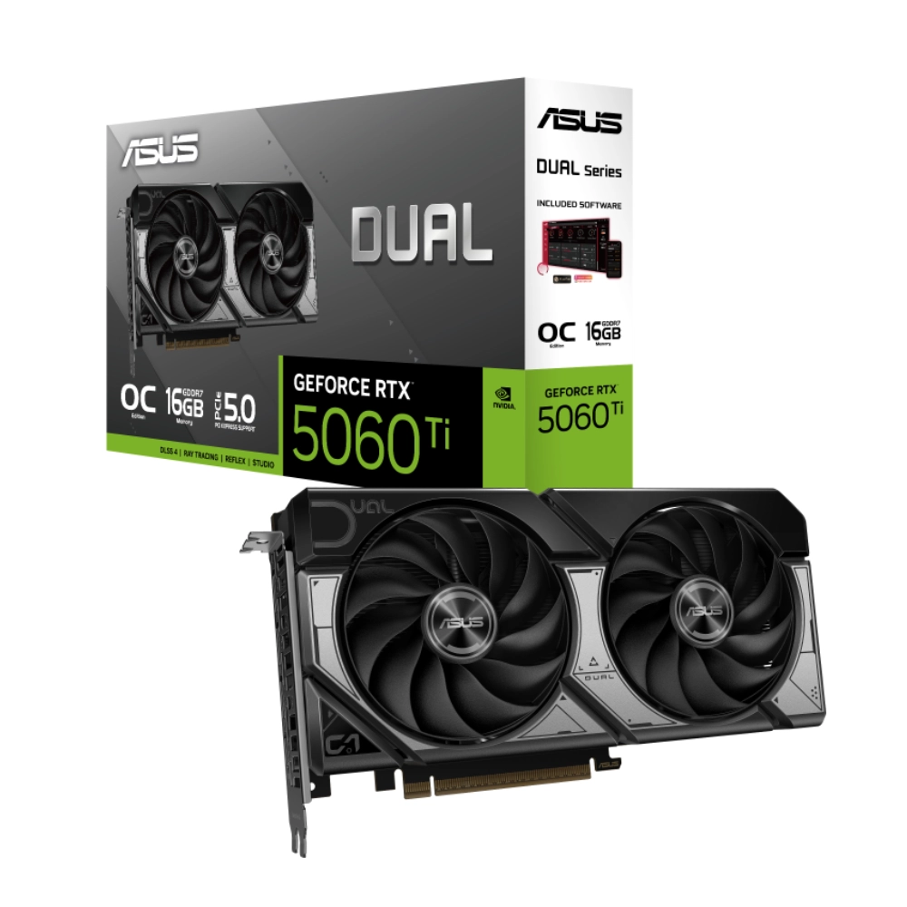 Card Màn Hình ASUS Dual GeForce RTX 5060 Ti 16GB GDDR7 OC Edition (DUAL-RTX5060TI-O16G)