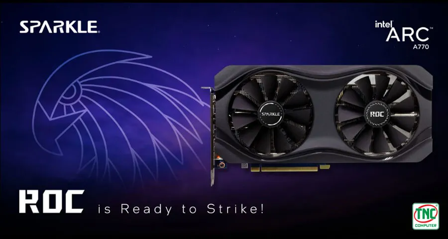 Card Màn Hình Sparkle Intel Arc A770 ROC OC Edition 16GB GDDR6 (SA770R-16GOC)