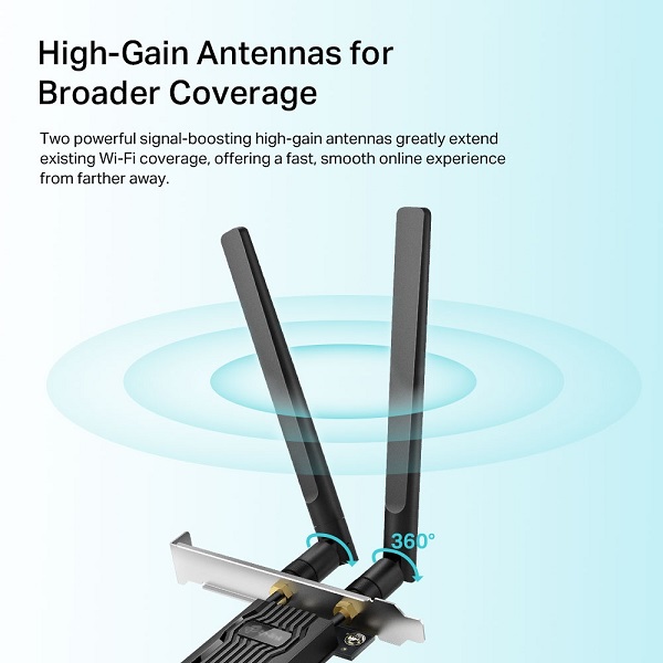 Card mạng Wireless TP-Link Archer TX20E (1775 Mbps/ Wifi 6/ 2.4/5 GHz/BT 5.2)