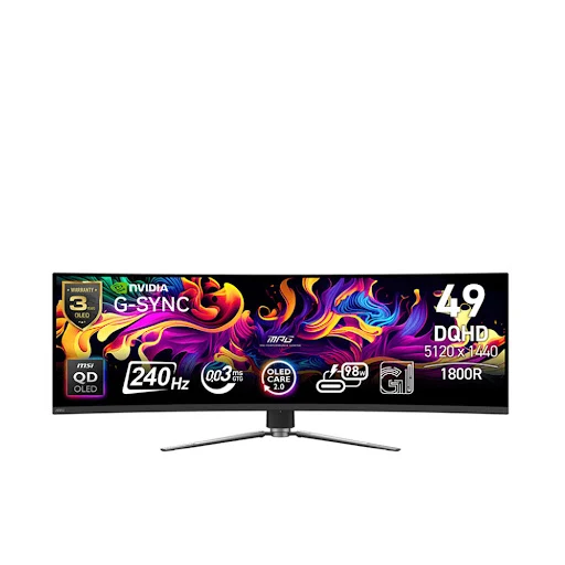 Màn hình Msi MPG 491CQPX QD-OLED 49 inch (DQHD/ QD-OLED/ 240Hz/ 0.03 ms)