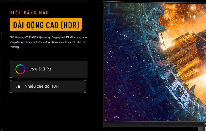 Màn hình Asus TUF Gaming VG27AQ5A 27 inch (2K/ Fast IPS/ 210Hz/ 1 ms)