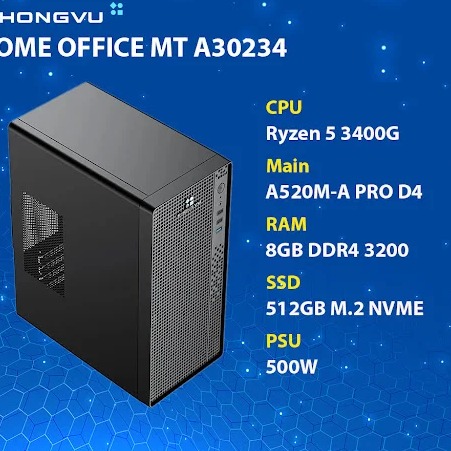 PC ProGear Home Office MT A30234 (AMD Ryzen™ 5 3400G/ 1 x 8GB/ 512GB SSD/ Free DOS)