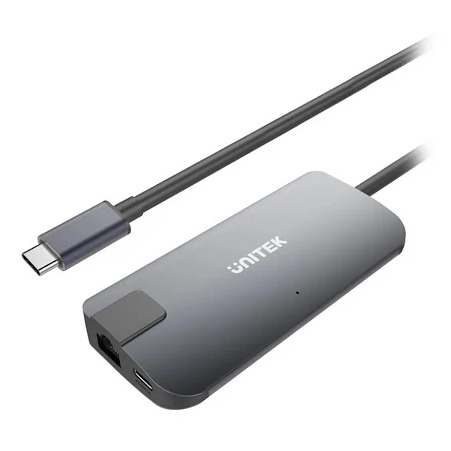 Bộ chia/ Hub Type-C -> HDMI +VGA+LAN Unitek Y-DK 09016 GY