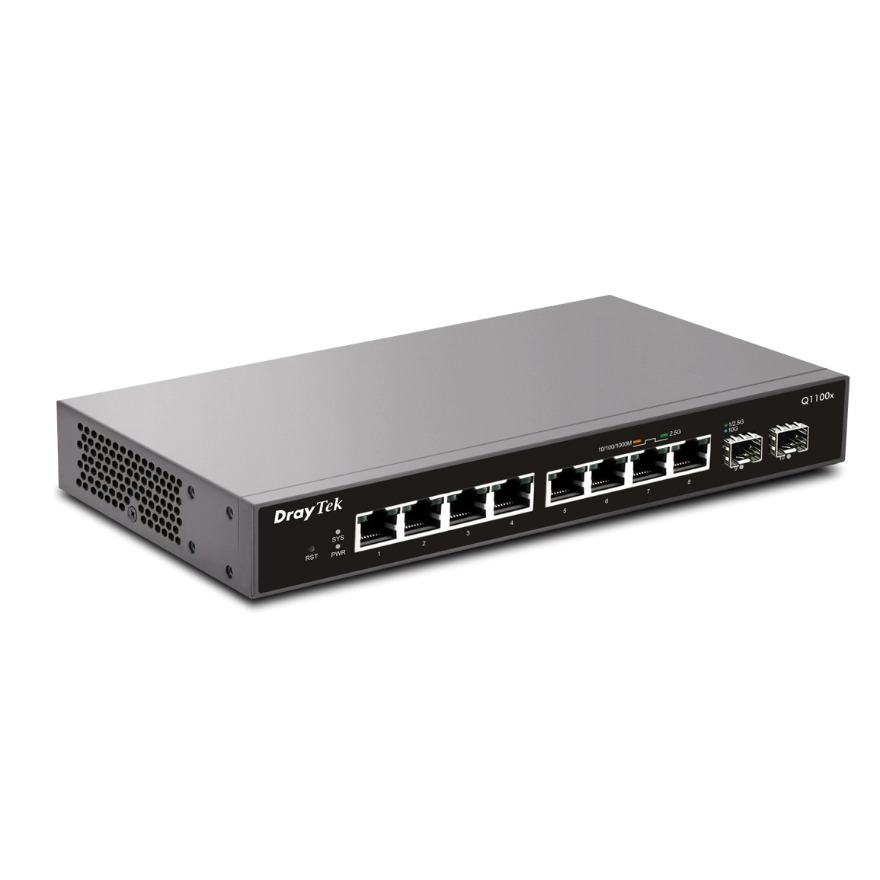 Switch DrayTek Smart Lite VigorSwitch Q1100x (10 port/ 2.5/10 Gbps/ 2 SFP+)