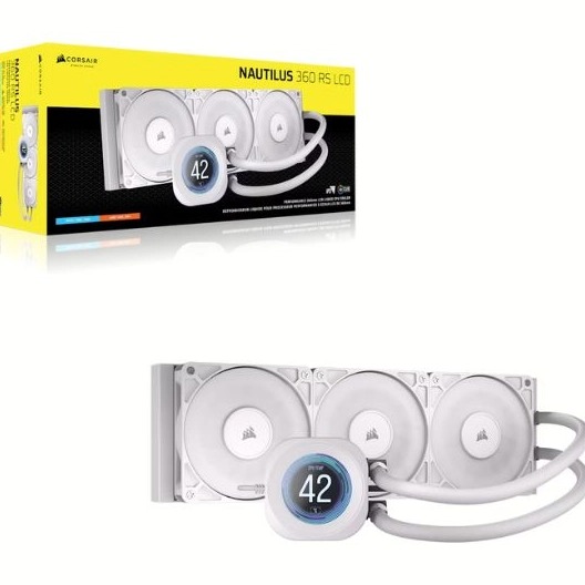 Tản nhiệt nước CPU 3 Fan Corsair NAUTILUS 360 RS LCD White (CW-9061034-WW)
