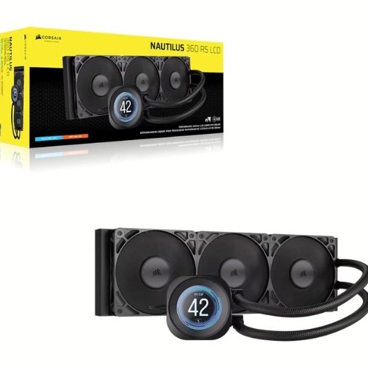 Tản nhiệt nước CPU 3 Fan Corsair NAUTILUS 360 RS LCD Black (CW-9061033-WW)