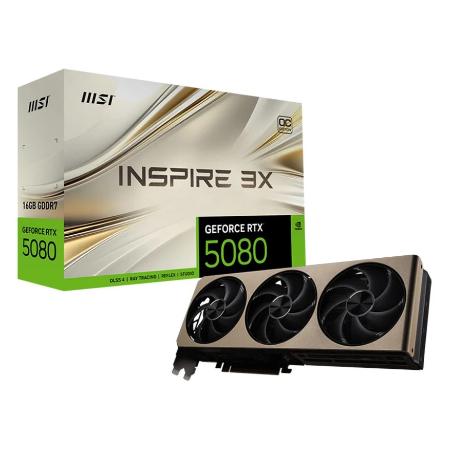 Card màn hình MSI GeForce RTX 5080 16G INSPIRE 3X OC 16GB GDDR7