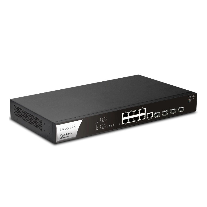 Switch PoE+ DrayTek VigorSwitch L2+ PQ2121x (12 port/ 2.5/10 Gbps/ 4 SFP+)