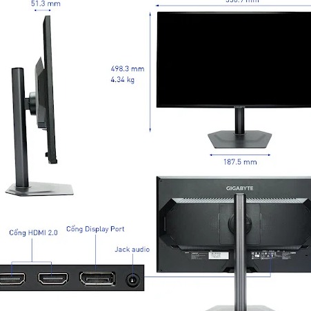 Màn hình Gigabyte G25F2 24.5 inch (Full HD/ IPS/ 200Hz/ 1 ms)