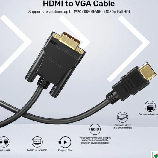 Cáp chuyển đổi HDMI sang VGA dài 2m Unitek V1185A01