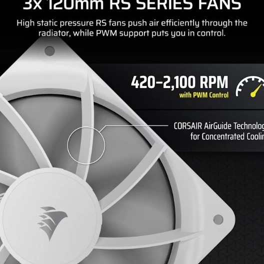 Tản nhiệt nước CPU 3 Fan Corsair NAUTILUS 360 RS LCD White (CW-9061034-WW)