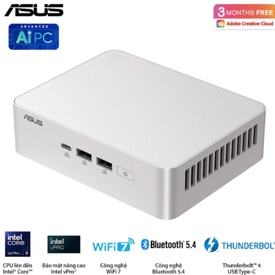 Máy bộ ASUS Mini PC NUC 15 Pro+ RNUC15CRSU500000I (Ultra 5 225H/ 3Y)