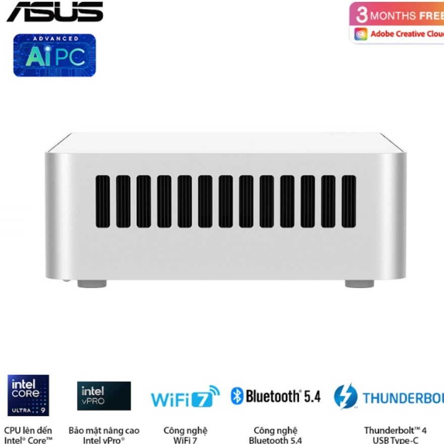 Máy bộ ASUS Mini PC NUC 15 Pro+ RNUC15CRSU500000I (Ultra 5 225H/ 3Y)