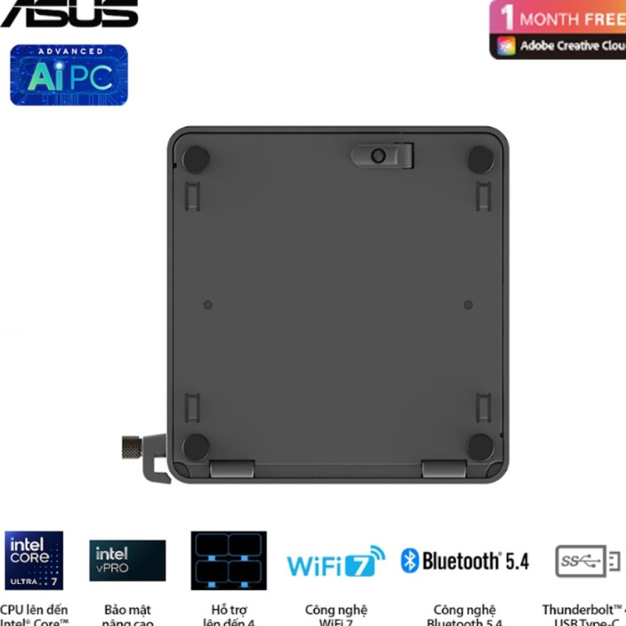 Máy bộ Asus Mini PC NUC 15 Pro Slim BNUC15CRLIP00000 (U300/ 3Y)