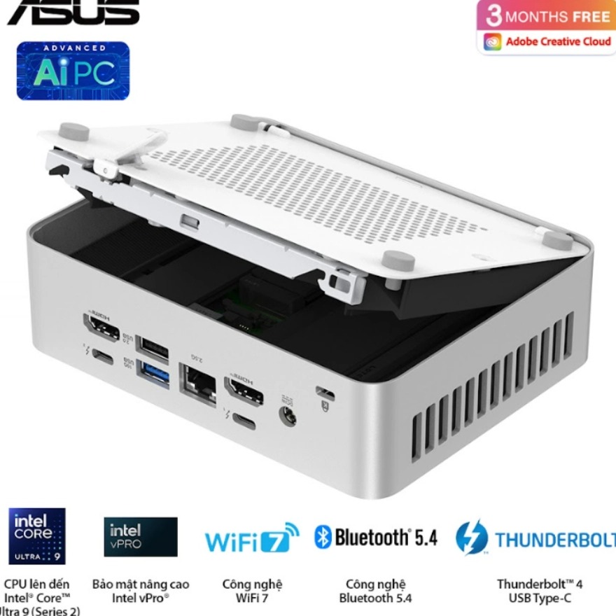Máy bộ ASUS Mini PC NUC 15 Pro+ RNUC15CRSU500000I (Ultra 5 225H/ 3Y)