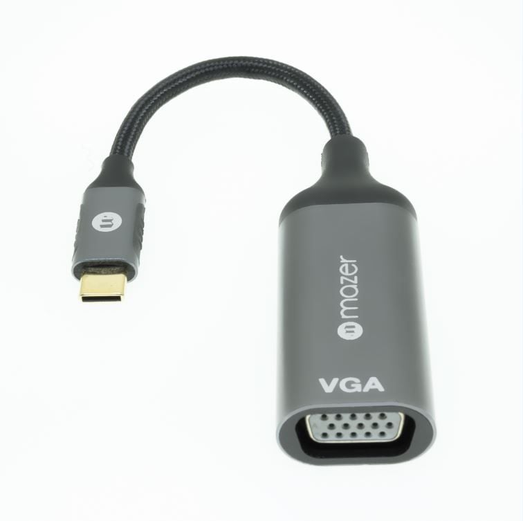 Bộ Chuyển Đổi Mazer ALU USB-C to VGA 1080P Adapter M-USBCAL351-GY