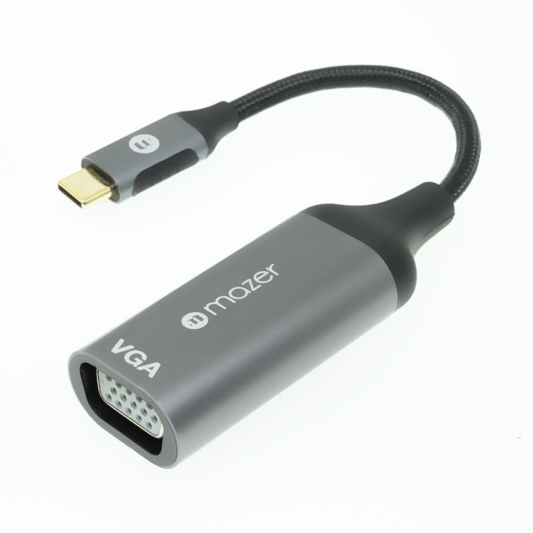 Bộ Chuyển Đổi Mazer ALU USB-C to VGA 1080P Adapter M-USBCAL351-GY