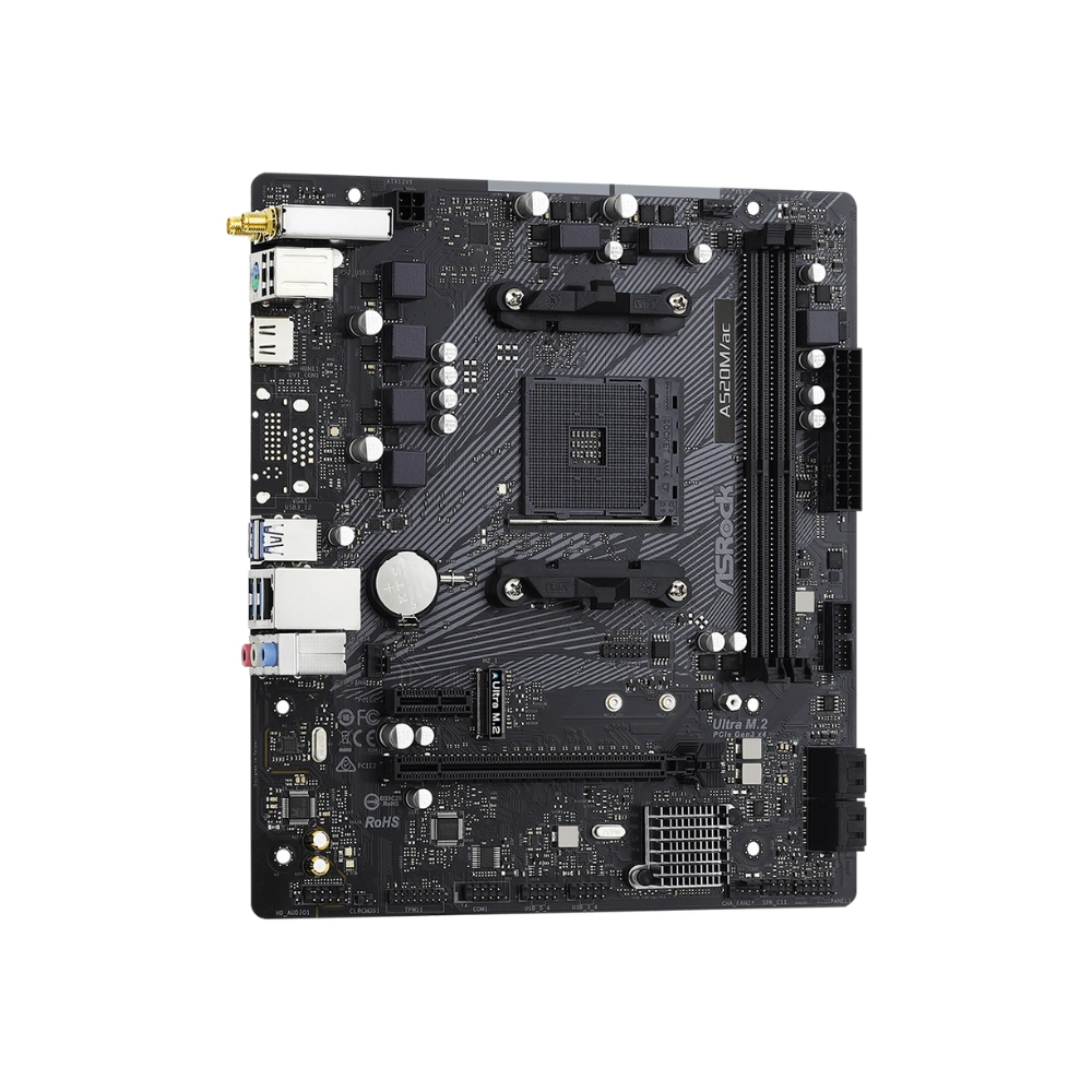 Mainboard ASRock A520M/ac (2 x DDR4/ 64GB/ AM4/ Micro ATX)