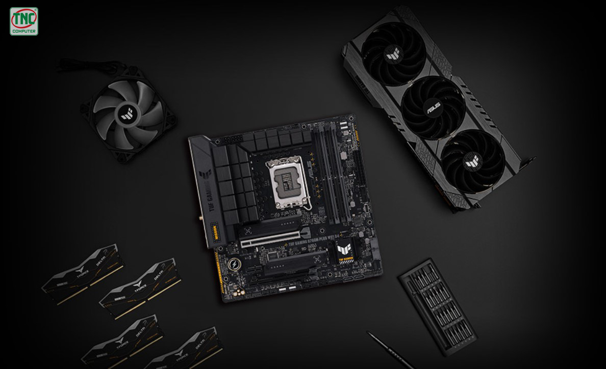 Mainboard Asus TUF GAMING B760M-PLUS WIFI II (4 x DDR5/ 128GB/ LGA 1700/ Micro ATX)