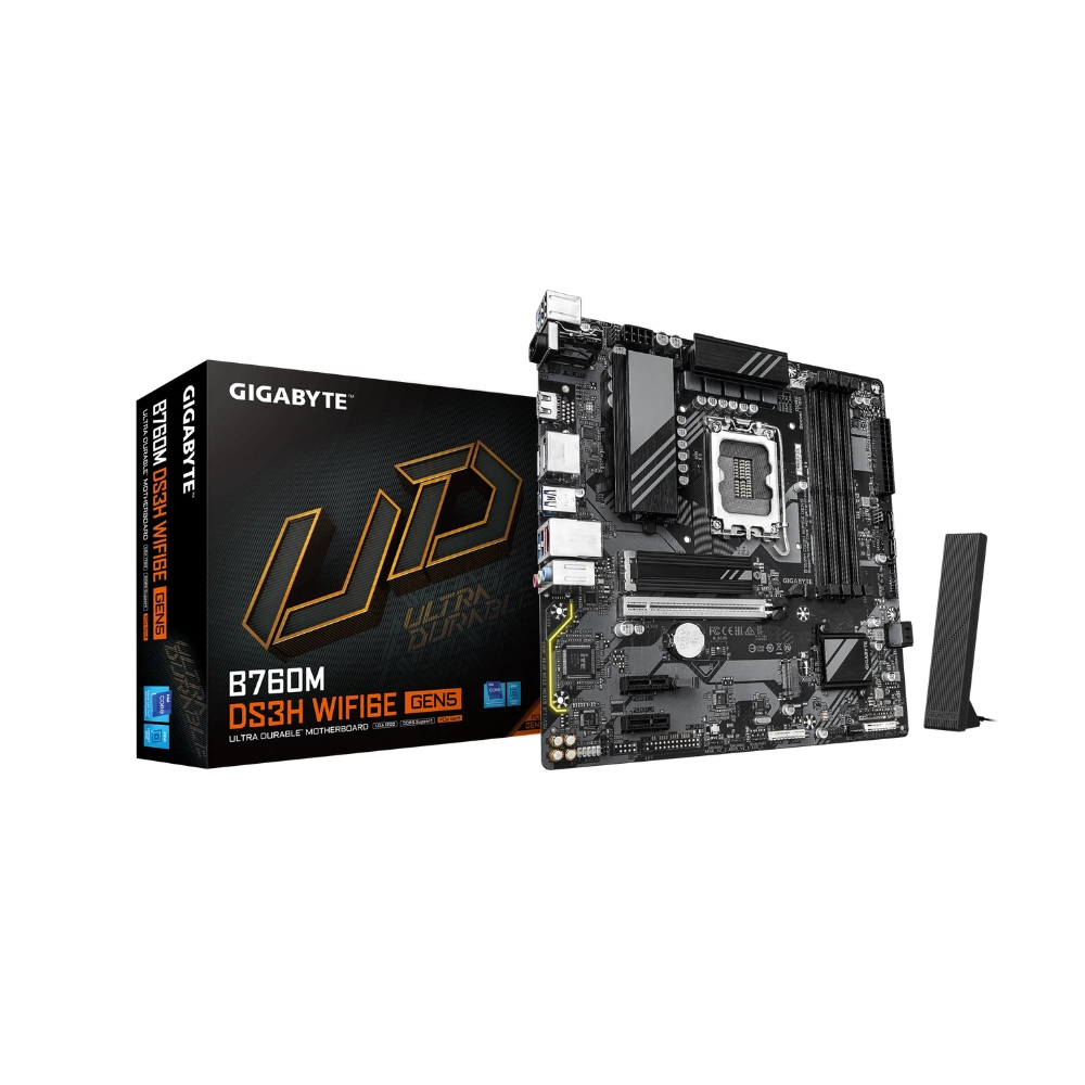 Mainboard Gigabyte B760M DS3H WIFI6E GEN5 (4 x DDR5/ 256 GB/ LGA 1700/ Micro ATX)
