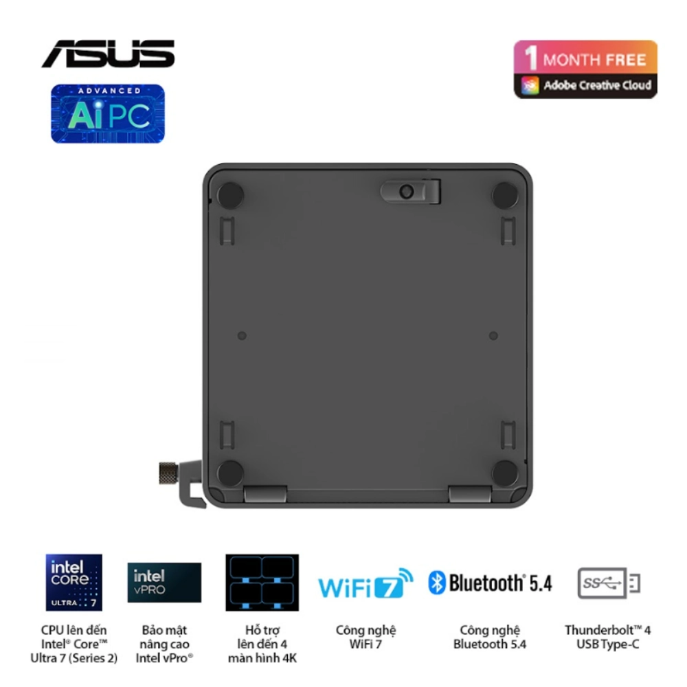 Máy bộ Asus Mini PC NUC 15 Pro Slim BNUC15CRLIP00000 (U300/ 3Y)