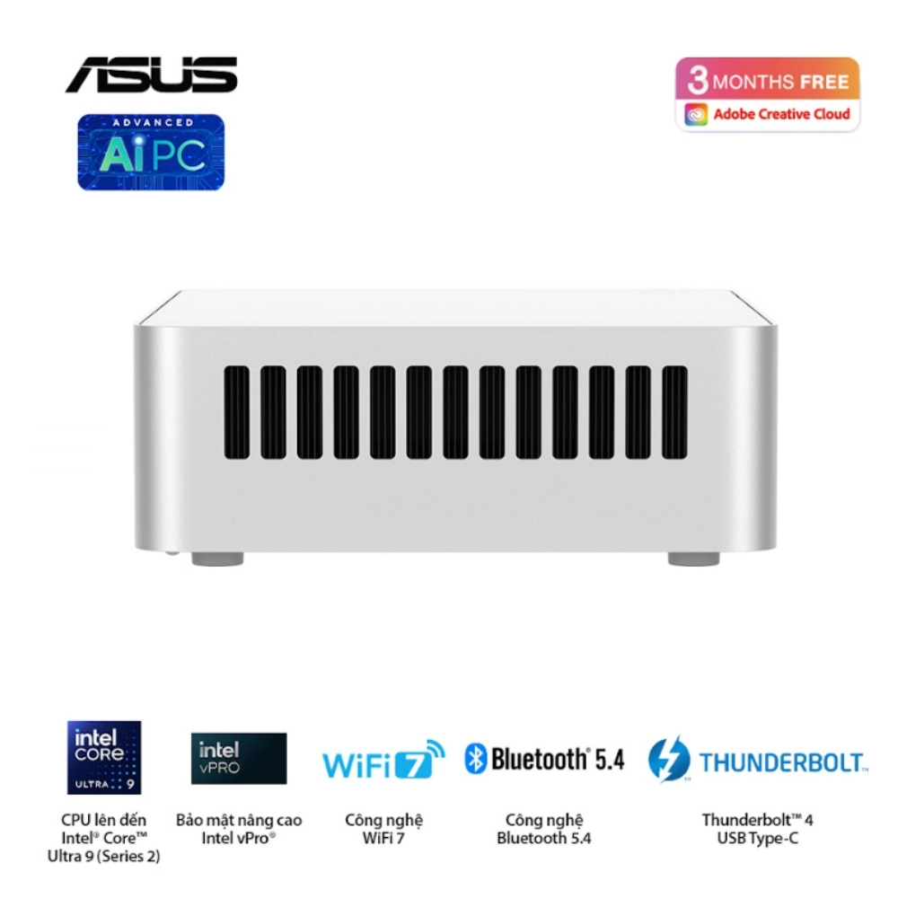 Máy bộ ASUS Mini PC NUC 15 Pro+ RNUC15CRSU500000I (Ultra 5 225H/ 3Y)