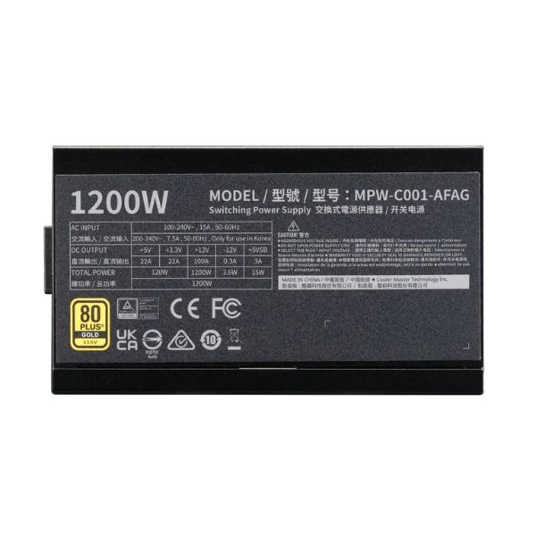 Nguồn Cooler Master Elite Gold 1200W Full Module PCIe 5.1 ATX 3.1