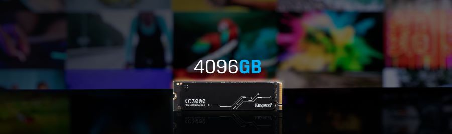 Ổ cứng SSD gắn trong Kingston 4096GB PCIe 4.0 SKC3000D/4096G