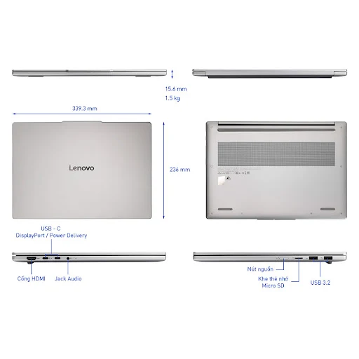 Laptop Lenovo IdeaPad Slim 5 OLED 15ARP10 - 83J3001DVN (Ryzen 7 7735HS/ 16GB/ 512GB/ Win 11 Home SL)